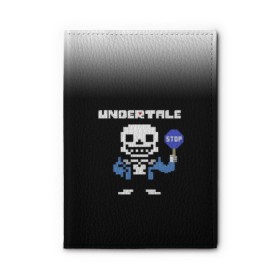 Обложка для автодокументов с принтом Undertale STOP. в Санкт-Петербурге, натуральная кожа |  размер 19,9*13 см; внутри 4 больших “конверта” для документов и один маленький отдел — туда идеально встанут права | 3d | pixel | sans | stop | undertale | абстракция | алфавит | андертейл | буквы | геометрия | знак | игра | надпись | пиксель | пикселя | подземная история | текстура