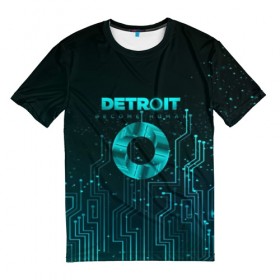 Мужская футболка 3D с принтом Detroit: Вecome Human в Санкт-Петербурге, 100% полиэфир | прямой крой, круглый вырез горловины, длина до линии бедер | 3d | cтать человеком | detroit city | detroit: вecome human | игра | интерактивная | квест | кинематограф | приключения | франция