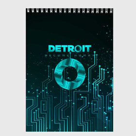 Скетчбук с принтом Detroit Вecome Human в Санкт-Петербурге, 100% бумага
 | 48 листов, плотность листов — 100 г/м2, плотность картонной обложки — 250 г/м2. Листы скреплены сверху удобной пружинной спиралью | Тематика изображения на принте: 3d | cтать человеком | detroit city | detroit: вecome human | игра | интерактивная | квест | кинематограф | приключения | франция