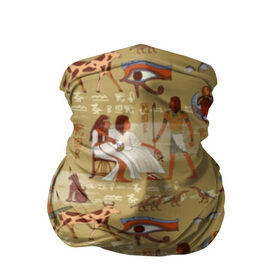 Бандана-труба 3D с принтом Египетские Боги в Санкт-Петербурге, 100% полиэстер, ткань с особыми свойствами — Activecool | плотность 150‒180 г/м2; хорошо тянется, но сохраняет форму | Тематика изображения на принте: beetle | boat | cat | cow | egypt | eye | falcon | gods | hieroglyph | osiris | papyrus | pharaoh | ra | river | scarab | styx | боги | глаз | египет | жук | иероглиф | корова | кот | лодка | око | осирис | папирус | ра | река | скарабей | сокол | стикс |