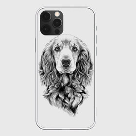 Чехол для iPhone 12 Pro Max с принтом Кокер спаниель в Санкт-Петербурге, Силикон |  | animal | black | breed | cocker spaniel | cool | dog | eyes | interesting | look | muzzle | white | wool | белый | взгляд | глаза | животное | интересный | кокер спаниель | пёс | порода | прикольный | псина | собака | собакен | черный | шерсть