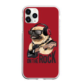 Чехол для iPhone 11 Pro матовый с принтом On the rock в Санкт-Петербурге, Силикон |  | animal | black | breed | cool | dog | guitar | headphones | motto | music | pug | red | rock | rock star | slogan | text | гитара | девиз | животное | красный | крутой | мопс | музыка | наушники | очки | порода | рок | рок звезда | слоган | соба