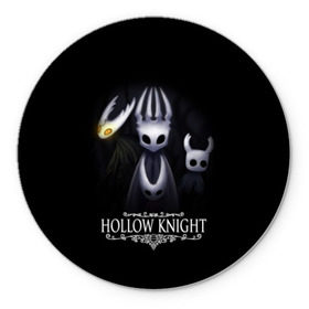 Коврик для мышки круглый с принтом Hollow Knight в Санкт-Петербурге, резина и полиэстер | круглая форма, изображение наносится на всю лицевую часть | Тематика изображения на принте: hollow knight | детская | для детей | игра | компьютерная игра | королевство | рыцарь | темный рыцарь | холлов кнайт | экшен