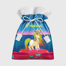 Подарочный 3D мешок с принтом Единорог принцессы в Санкт-Петербурге, 100% полиэстер | Размер: 29*39 см | Тематика изображения на принте: pony | грива | девочка | единорог | конь | копыта | красивая | лошадка | лошадь | милая | пони | природа закат | радуга