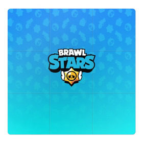 Магнитный плакат 3Х3 с принтом Brawl Stars. в Санкт-Петербурге, Полимерный материал с магнитным слоем | 9 деталей размером 9*9 см | 3d | blue | brawl stars | moba | pattern | абстракция | бравл старс | геометрия | жанр | игра | лого | логотип | надпись | паттерн | синий | текстура