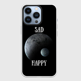 Чехол для iPhone 13 Pro с принтом Sad Happy в Санкт-Петербурге,  |  | Тематика изображения на принте: jesus | rap | грустный | джизус | джизус возрождение | джизус рэпер | джизус ты ювелир | мерч | музыка | реп | рэп | счастливый