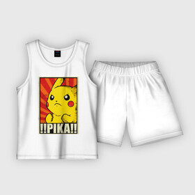 Детская пижама с шортами хлопок с принтом Pikachu Pika Pika в Санкт-Петербурге,  |  | pika | pikachu | аниме | детская | детям | игры | молния | мышка | мышь | пика | пикачу | покемон | покемоны