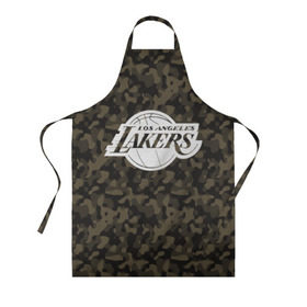 Фартук 3D с принтом Los Angeles Lakers Camo в Санкт-Петербурге, 100% полиэстер | общий размер — 65 х 85 см, ширина нагрудника — 26 см, горловина — 53 см, длина завязок — 54 см, общий обхват в поясе — 173 см. Принт на завязках и на горловине наносится с двух сторон, на основной части фартука — только с внешней стороны | camo | lakers | los angeles lakers | nba | баскетбол | камуфляж | лос анджелес лейкерс | нба | спорт | хаки