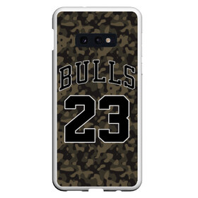 Чехол для Samsung S10E с принтом Chicago Bulls 23 Camo в Санкт-Петербурге, Силикон | Область печати: задняя сторона чехла, без боковых панелей | Тематика изображения на принте: bulls | camo | chicago | chicago bulls | nba | баскетбол | буллз | камуфляж | нба | спорт | хаки | чикаго | чикаго буллз