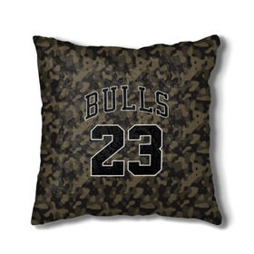 Подушка 3D с принтом Chicago Bulls 23 Camo в Санкт-Петербурге, наволочка – 100% полиэстер, наполнитель – холлофайбер (легкий наполнитель, не вызывает аллергию). | состоит из подушки и наволочки. Наволочка на молнии, легко снимается для стирки | Тематика изображения на принте: bulls | camo | chicago | chicago bulls | nba | баскетбол | буллз | камуфляж | нба | спорт | хаки | чикаго | чикаго буллз