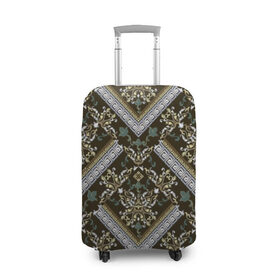 Чехол для чемодана 3D с принтом green в Санкт-Петербурге, 86% полиэфир, 14% спандекс | двустороннее нанесение принта, прорези для ручек и колес | fashion | luxury | texture | дорогая | дорогой | золото | люкс | паттерн | роскошь | серебро | стиль | стильная | текстура