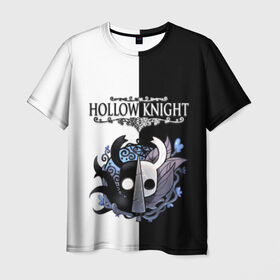 Мужская футболка 3D с принтом Hollow Knight (Black & White) в Санкт-Петербурге, 100% полиэфир | прямой крой, круглый вырез горловины, длина до линии бедер | game | hollow knight | hollow knight godmaster | hollow knight map | hollow knight ps4 | silksong | белый | зот могучий | игра | карта | королевство | метроидвания | полый король | приключения букашек | халлоунест | холлоу кнайт | черный