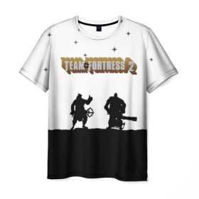 Мужская футболка 3D с принтом Team Fortress 2 в Санкт-Петербурге, 100% полиэфир | прямой крой, круглый вырез горловины, длина до линии бедер | team fortress | team fortress 2 | тим фортрес | тим фортресс