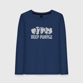 Женский лонгслив хлопок с принтом Deep Purple в Санкт-Петербурге, 100% хлопок |  | британская | джон лорд | иэн пейс | крис кёртис | ричи блэкмор | рок группа | хард рок