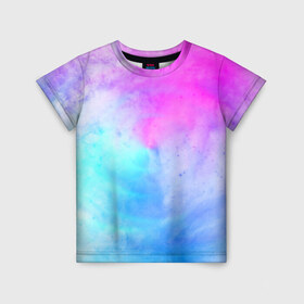 Детская футболка 3D с принтом Лето в Санкт-Петербурге, 100% гипоаллергенный полиэфир | прямой крой, круглый вырез горловины, длина до линии бедер, чуть спущенное плечо, ткань немного тянется | tie dye | tie dye футболка | летняя футболка | розовый | синий | тай дай | тай дай футболка | фиолетовый | яркая футболка