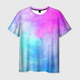 Мужская футболка 3D с принтом Лето в Санкт-Петербурге, 100% полиэфир | прямой крой, круглый вырез горловины, длина до линии бедер | tie dye | tie dye футболка | летняя футболка | розовый | синий | тай дай | тай дай футболка | фиолетовый | яркая футболка