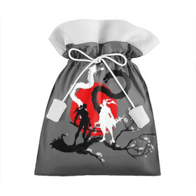 Подарочный 3D мешок с принтом Битва драконов в Санкт-Петербурге, 100% полиэстер | Размер: 29*39 см | Тематика изображения на принте: anime | meme | tokyo | аниме | герой | иероглиф | луна | манга | сакура | самурай | солнце | стиль | фентези | япония