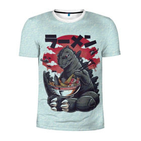 Мужская футболка 3D спортивная с принтом Blue Godzilla в Санкт-Петербурге, 100% полиэстер с улучшенными характеристиками | приталенный силуэт, круглая горловина, широкие плечи, сужается к линии бедра | godzilla | king of the monsters | годзила | годзилла 2 | король монстров