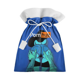 Подарочный 3D мешок с принтом PORN HUB в Санкт-Петербурге, 100% полиэстер | Размер: 29*39 см | Тематика изображения на принте: логотип | пошлое