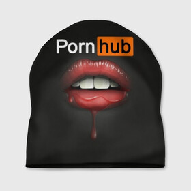 Шапка 3D с принтом PORN HUB в Санкт-Петербурге, 100% полиэстер | универсальный размер, печать по всей поверхности изделия | губы | логотип | пошлое