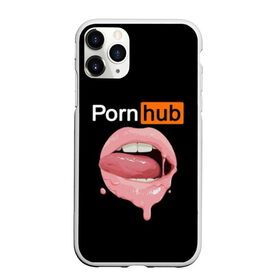 Чехол для iPhone 11 Pro матовый с принтом PORN HUB в Санкт-Петербурге, Силикон |  | Тематика изображения на принте: губы | логотип | пошлое
