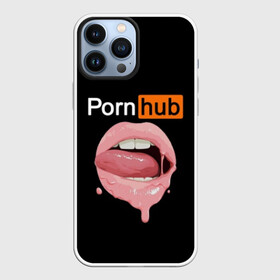 Чехол для iPhone 13 Pro Max с принтом PORN HUB в Санкт-Петербурге,  |  | губы | логотип | пошлое