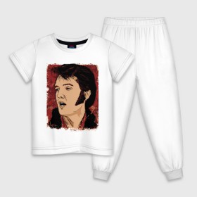 Детская пижама хлопок с принтом Элвис Пресли в Санкт-Петербурге, 100% хлопок |  брюки и футболка прямого кроя, без карманов, на брюках мягкая резинка на поясе и по низу штанин
 | американский. певец. актёр. король рок н ролл