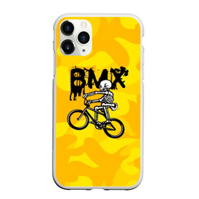 Чехол для iPhone 11 Pro Max матовый с принтом BMX в Санкт-Петербурге, Силикон |  | Тематика изображения на принте: bike | bmx | bones | extreme | skeleton | skull | sport | велосипед | скелет | спорт | череп | экстрим