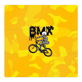 Магнитный плакат 3Х3 с принтом BMX в Санкт-Петербурге, Полимерный материал с магнитным слоем | 9 деталей размером 9*9 см | bike | bmx | bones | extreme | skeleton | skull | sport | велосипед | скелет | спорт | череп | экстрим