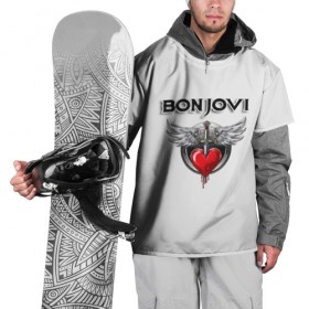 Накидка на куртку 3D с принтом Bon Jovi в Санкт-Петербурге, 100% полиэстер |  | bon jovi | бон джови | музыка | музыкальная группа | песни | рок | рок группа | рокгруппа