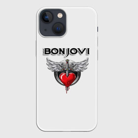 Чехол для iPhone 13 mini с принтом Bon Jovi в Санкт-Петербурге,  |  | bon jovi | бон джови | музыка | музыкальная группа | песни | рок | рок группа | рокгруппа