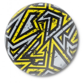 Значок с принтом Геометрический Лабиринт в Санкт-Петербурге,  металл | круглая форма, металлическая застежка в виде булавки | Тематика изображения на принте: 