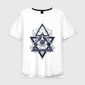 Мужская футболка хлопок Oversize с принтом Масонские символы в Санкт-Петербурге, 100% хлопок | свободный крой, круглый ворот, “спинка” длиннее передней части | великая ложа россии | иллюминаты | масонские символы | масонство | масоны | тамплиеры | эзотерика