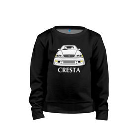 Детский свитшот хлопок с принтом Toyota Cresta JZX100 в Санкт-Петербурге, 100% хлопок | круглый вырез горловины, эластичные манжеты, пояс и воротник | cresta jzx100 | jzx100 | toyota | toyota cresta | toyota cresta jzx100