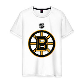Мужская футболка хлопок с принтом Boston Bruins NHL в Санкт-Петербурге, 100% хлопок | прямой крой, круглый вырез горловины, длина до линии бедер, слегка спущенное плечо. | boston | boston bruins | hockey | nhl | бостон | бостон брюинз | кубок стенли | нхл | спорт | хоккей | шайба