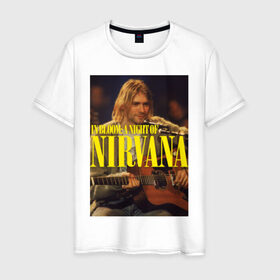 Мужская футболка хлопок с принтом Kurt Cobain In Bloom в Санкт-Петербурге, 100% хлопок | прямой крой, круглый вырез горловины, длина до линии бедер, слегка спущенное плечо. | kurt cobain | music | nirvana | rock | кобейн | курт | курт кобейн | музыка | нирвана | рок