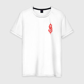 Мужская футболка хлопок с принтом Slipknot в Санкт-Петербурге, 100% хлопок | прямой крой, круглый вырез горловины, длина до линии бедер, слегка спущенное плечо. | slipknot | slipknot футболка | слипкнот | слипонт | футболка слипкнот
