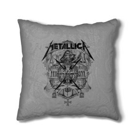 Подушка 3D с принтом Metallica в Санкт-Петербурге, наволочка – 100% полиэстер, наполнитель – холлофайбер (легкий наполнитель, не вызывает аллергию). | состоит из подушки и наволочки. Наволочка на молнии, легко снимается для стирки | Тематика изображения на принте: album | black | concert | heavy | kirk | metal | metallica | music | rock | tolls | джеймс хэтфилд | кирк хэмметт | клифф бёртон | ларс ульрих | метал | металлика | трэш