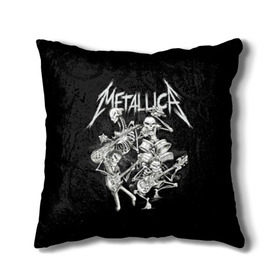 Подушка 3D с принтом Metallica в Санкт-Петербурге, наволочка – 100% полиэстер, наполнитель – холлофайбер (легкий наполнитель, не вызывает аллергию). | состоит из подушки и наволочки. Наволочка на молнии, легко снимается для стирки | Тематика изображения на принте: album | black | concert | heavy | kirk | metal | metallica | music | rock | tolls | джеймс хэтфилд | кирк хэмметт | клифф бёртон | ларс ульрих | метал | металлика | трэш