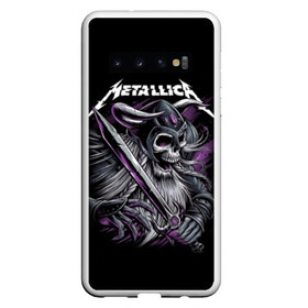 Чехол для Samsung Galaxy S10 с принтом Metallica в Санкт-Петербурге, Силикон | Область печати: задняя сторона чехла, без боковых панелей | Тематика изображения на принте: album | black | concert | heavy | kirk | metal | metallica | music | rock | tolls | джеймс хэтфилд | кирк хэмметт | клифф бёртон | ларс ульрих | метал | металлика | трэш