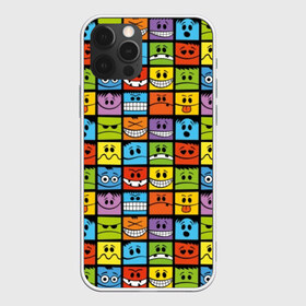 Чехол для iPhone 12 Pro Max с принтом Эмодзи в Санкт-Петербурге, Силикон |  | blue | bright | emoji | emotion | funny | green | orange | purple | red | smiley face | yellow | желтый | забавный | зеленый | красный | лицо | оранжевый | смайлик | смешной | фиолетовый | эмодзи | эмоция | яркий