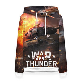 Женская толстовка 3D с принтом war thunder в Санкт-Петербурге, 100% полиэстер  | двухслойный капюшон со шнурком для регулировки, мягкие манжеты на рукавах и по низу толстовки, спереди карман-кенгуру с мягким внутренним слоем. | Тематика изображения на принте: war thunder | war thunder 2019 | war thunder лучшие | war thunder самолеты | war thunder танки | вар тандер | игра war thunder | купить футболку war thunder | футболки war thunder