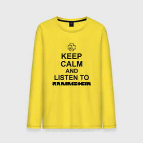 Мужской лонгслив хлопок с принтом Rammstein в Санкт-Петербурге, 100% хлопок |  | keep calm | listen to rammstein | metallica | music | rammstein | rock | металл | металлика | музыка | надписи | раммштайн | рок | рок группа