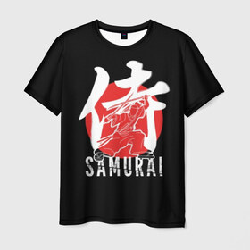 Мужская футболка 3D с принтом Samurai в Санкт-Петербурге, 100% полиэфир | прямой крой, круглый вырез горловины, длина до линии бедер | black | dangerous | hieroglyph | japan | kimono | man | red | samurai | slogan | sun | sword | text | warrior | white | белый | воин | иероглиф | кимоно | красный | меч | мужчина | опасный | самурай | слоган | солнце | текст | черный | япония