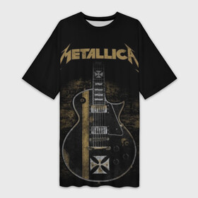 Платье-футболка 3D с принтом Metallica в Санкт-Петербурге,  |  | album | black | concert | heavy | kirk | metal | metallica | music | rock | tolls | джеймс хэтфилд | кирк хэмметт | клифф бёртон | ларс ульрих | метал | металлика | трэш