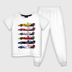 Детская пижама хлопок с принтом F1 Болиды 3 в Санкт-Петербурге, 100% хлопок |  брюки и футболка прямого кроя, без карманов, на брюках мягкая резинка на поясе и по низу штанин
 | f1 | f2 | авто | болид | болиды | гонки | формула 1