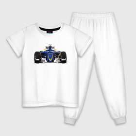 Детская пижама хлопок с принтом Sauber F1 Team в Санкт-Петербурге, 100% хлопок |  брюки и футболка прямого кроя, без карманов, на брюках мягкая резинка на поясе и по низу штанин
 | f1. болид | авто | гонки | формула 1