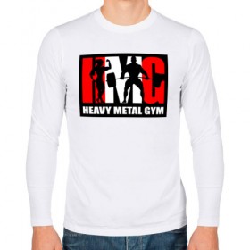 Мужской лонгслив хлопок с принтом Бодибилдинг Heavy Metal Gym в Санкт-Петербурге, 100% хлопок |  | heavy metal gym | heavymetalgym | hmgym | атлет | бодибилдер | бодибилдинг | качок | кроссфит | лого | пауэрлифтинг | силовые тренировки | становая тяга | стронгмэн | тренажерный зал | штанга