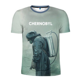 Мужская футболка 3D спортивная с принтом Чернобыль в Санкт-Петербурге, 100% полиэстер с улучшенными характеристиками | приталенный силуэт, круглая горловина, широкие плечи, сужается к линии бедра | Тематика изображения на принте: 2019 | chernobyl | hbo | pripyat | припять | сериал | чернобыль