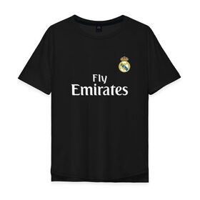Мужская футболка хлопок Oversize с принтом Hazard Real Madrid в Санкт-Петербурге, 100% хлопок | свободный крой, круглый ворот, “спинка” длиннее передней части | 